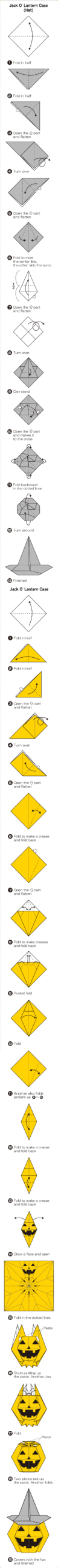 How to fold Jack O' Lantern Case, step 1