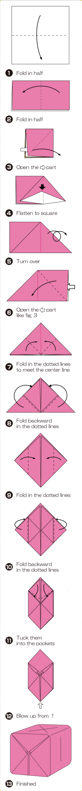 How to fold Pumpkin balloon, step 1