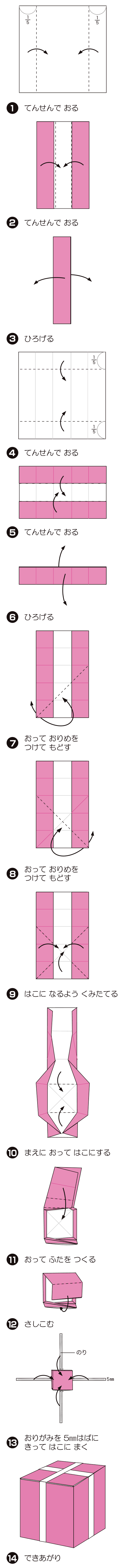 ぷれぜんとぼっくすの折り方 手順1