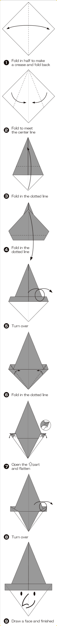 How to fold Witchface, step 1