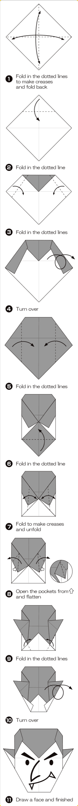 How to fold Dracula, step 1
