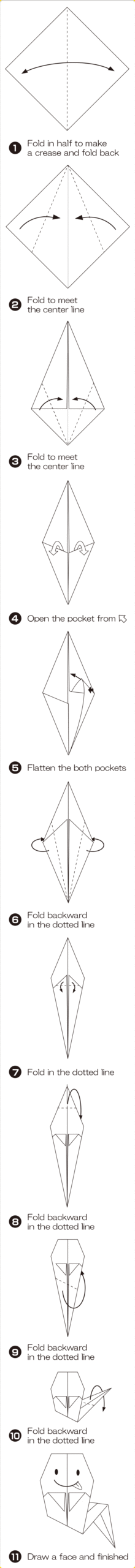 How to fold Ghost, step 1
