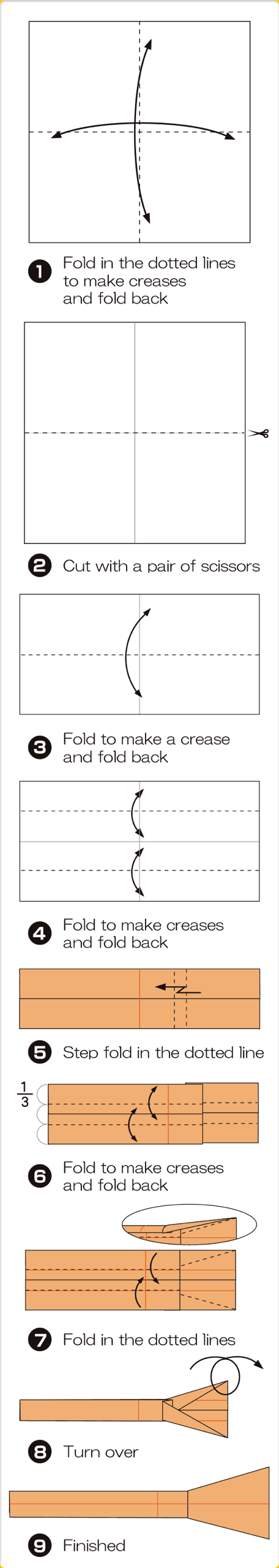 How to fold Broom, step 1