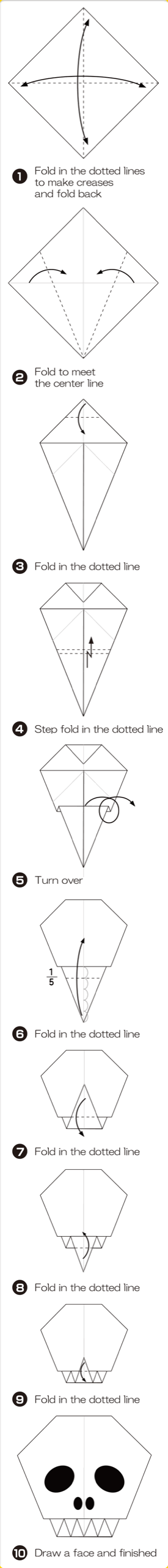 How to fold Skull, step 1