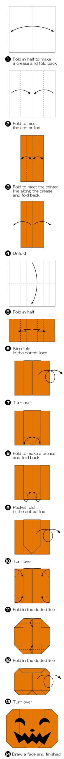 How to fold Jack O' Lantern 2, step 1