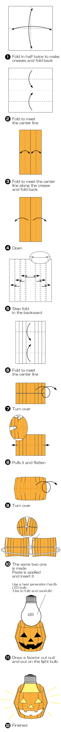 How to fold Jack O' Lantern 3, step 1