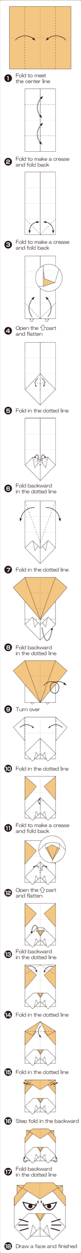 How to fold Werewolf, step 1