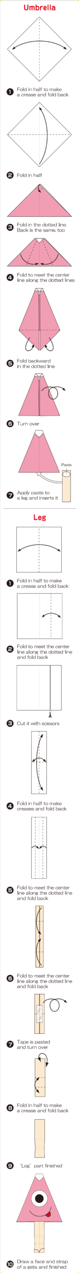 How to fold Karakasa ghost, step 1