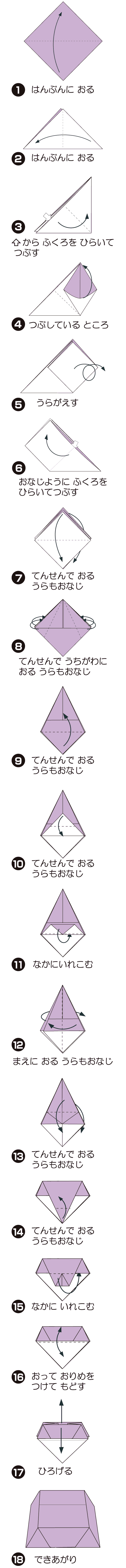 《伝承》菓子箱の折り方 手順1