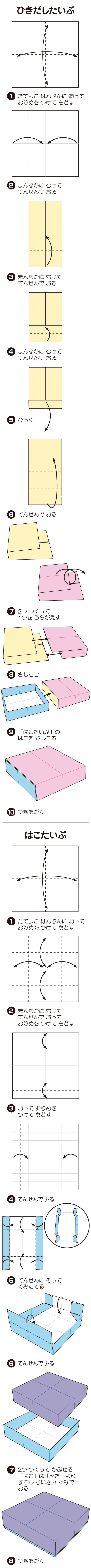 しかくばこの折り方 手順1