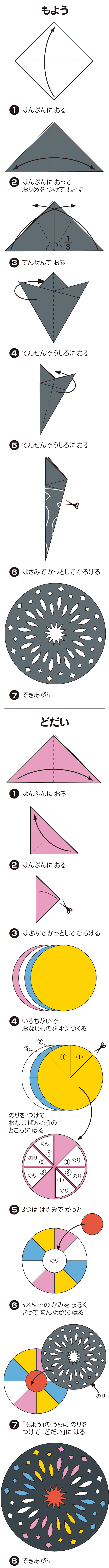 How to fold はなび１, step 1