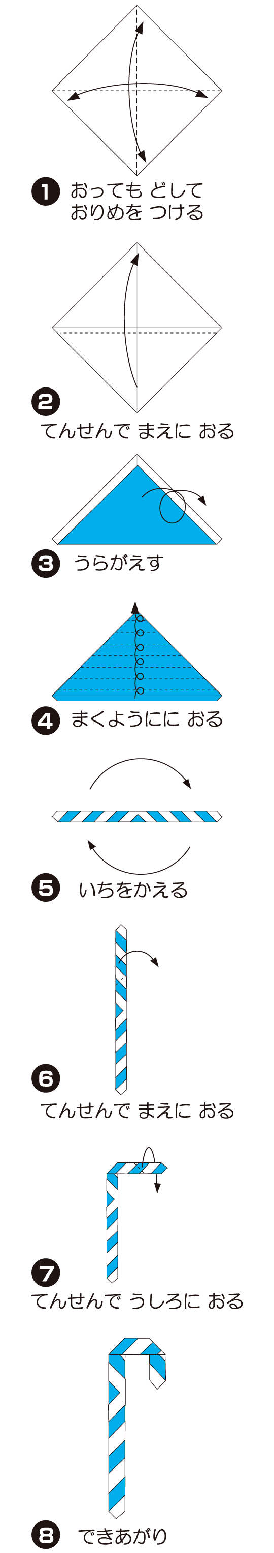 きゃんでぃの折り方 手順1