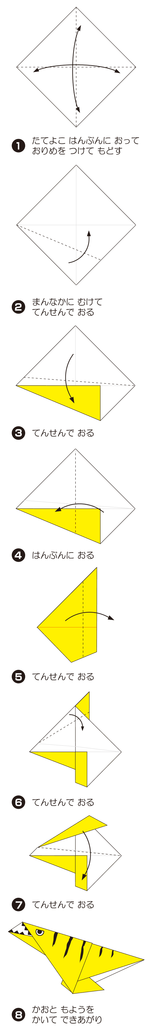 How to fold でいのにくす, step 1