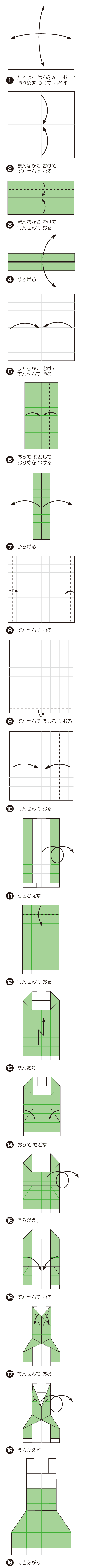 えぷろんの折り方 手順1