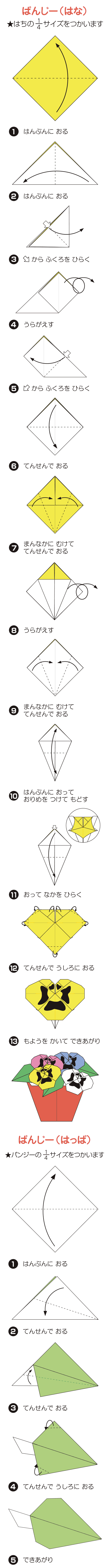 ぱんじーの折り方 手順1