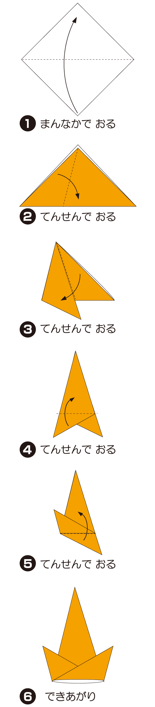 How to fold ぱーてぃぼう, step 1