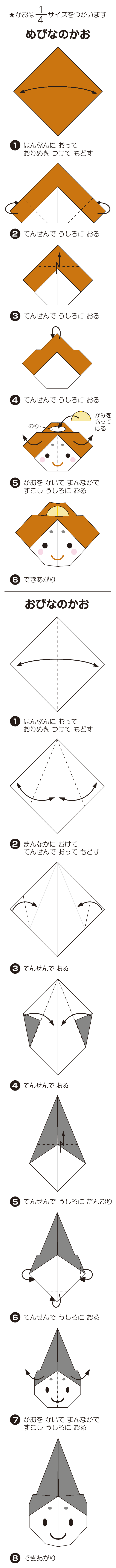たちびなの折り方 手順1