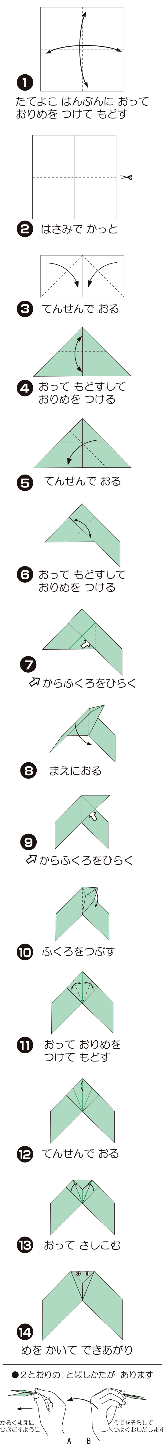 せみぐらいだーの折り方 手順1