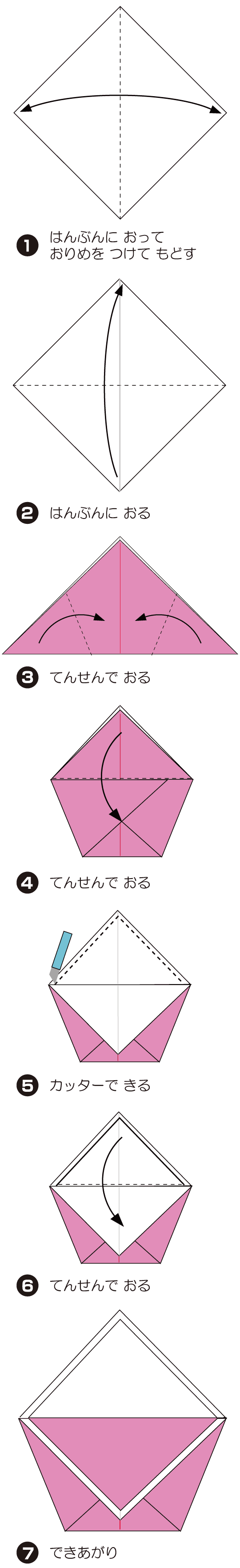 ばっぐの折り方 手順1