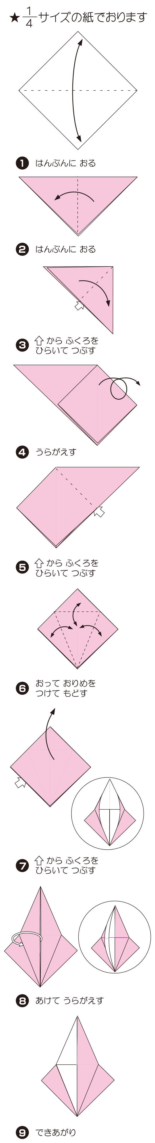 ぱたーん 13の折り方 手順1