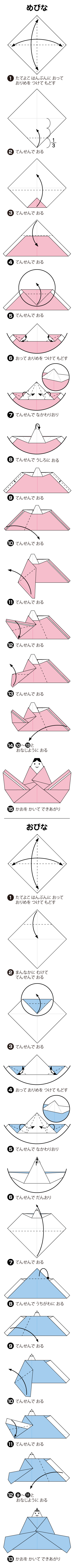 ひなにんぎょう6の折り方 手順1