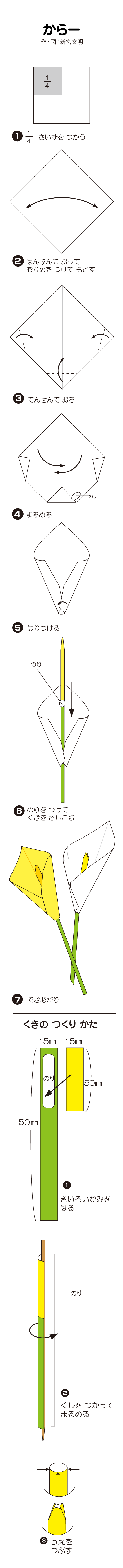 からーの折り方 手順1