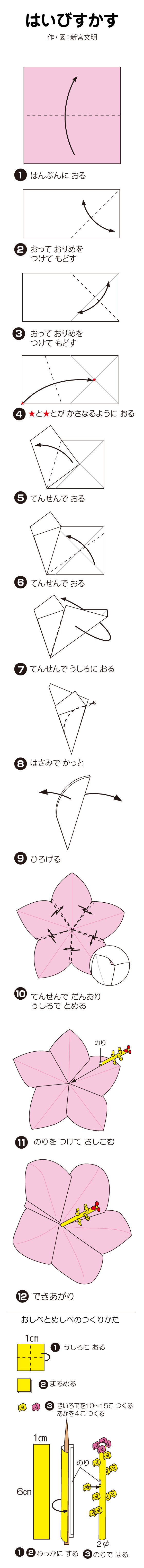 はいびすかすの折り方 手順1