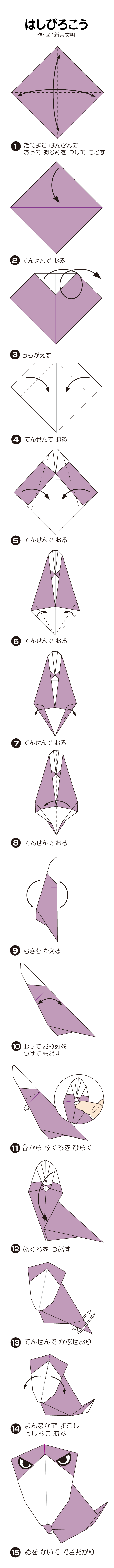 はしびろこうの折り方 手順1