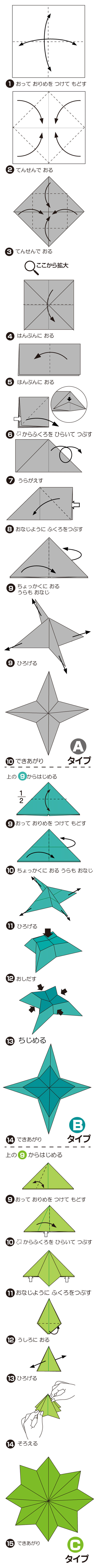 くりすたるすたーの折り方 手順1