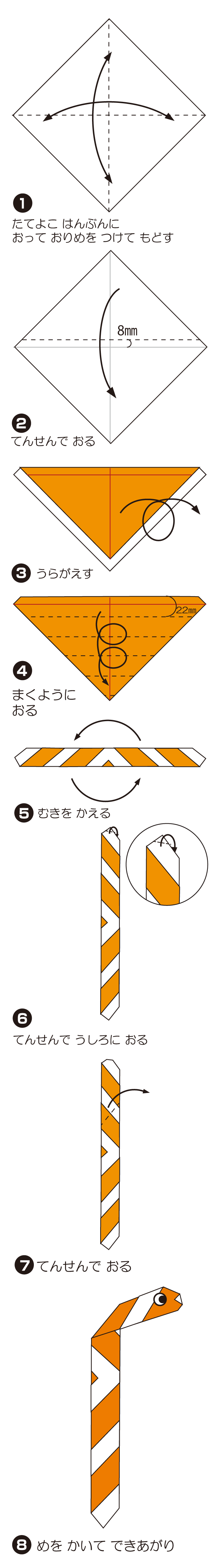 ちんあなごの折り方 手順1