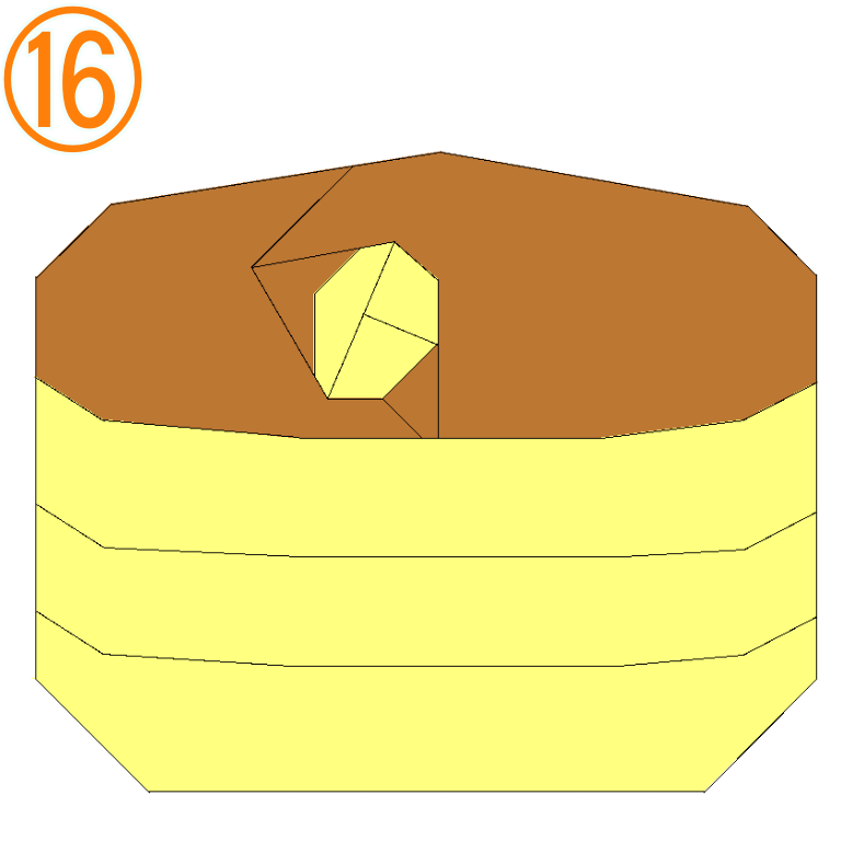 ホットケーキの折り方 完成です。