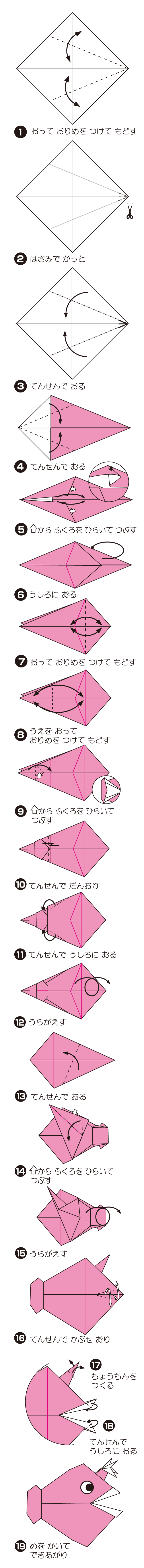 ちょうちんあんこうの折り方 手順1