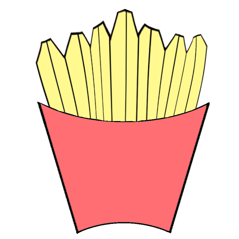 ポテトの折り方 ⑲くみあわせてかんせいです。