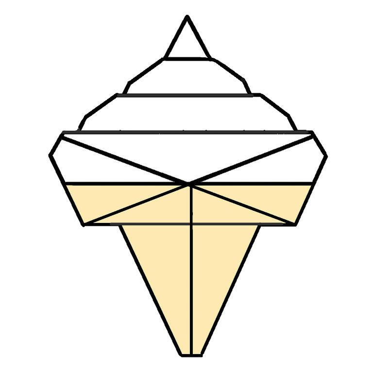 ソフトクリームの折り方 できあがりです。