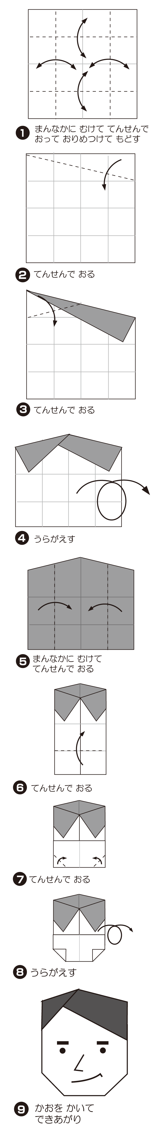 ちちのかおの折り方 手順1