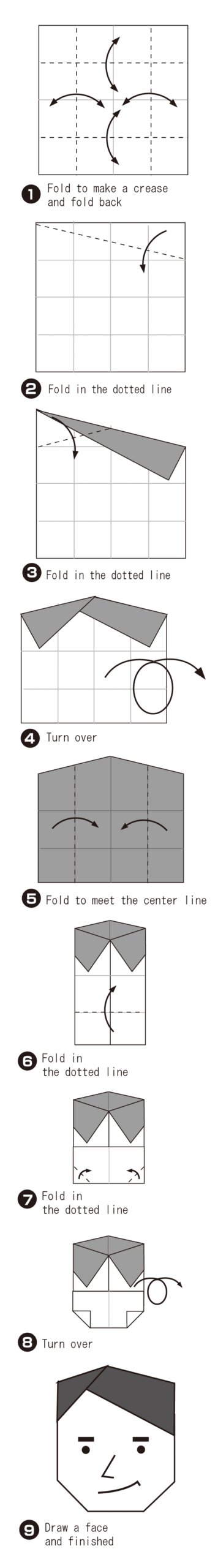 How to fold Father(face), step 1