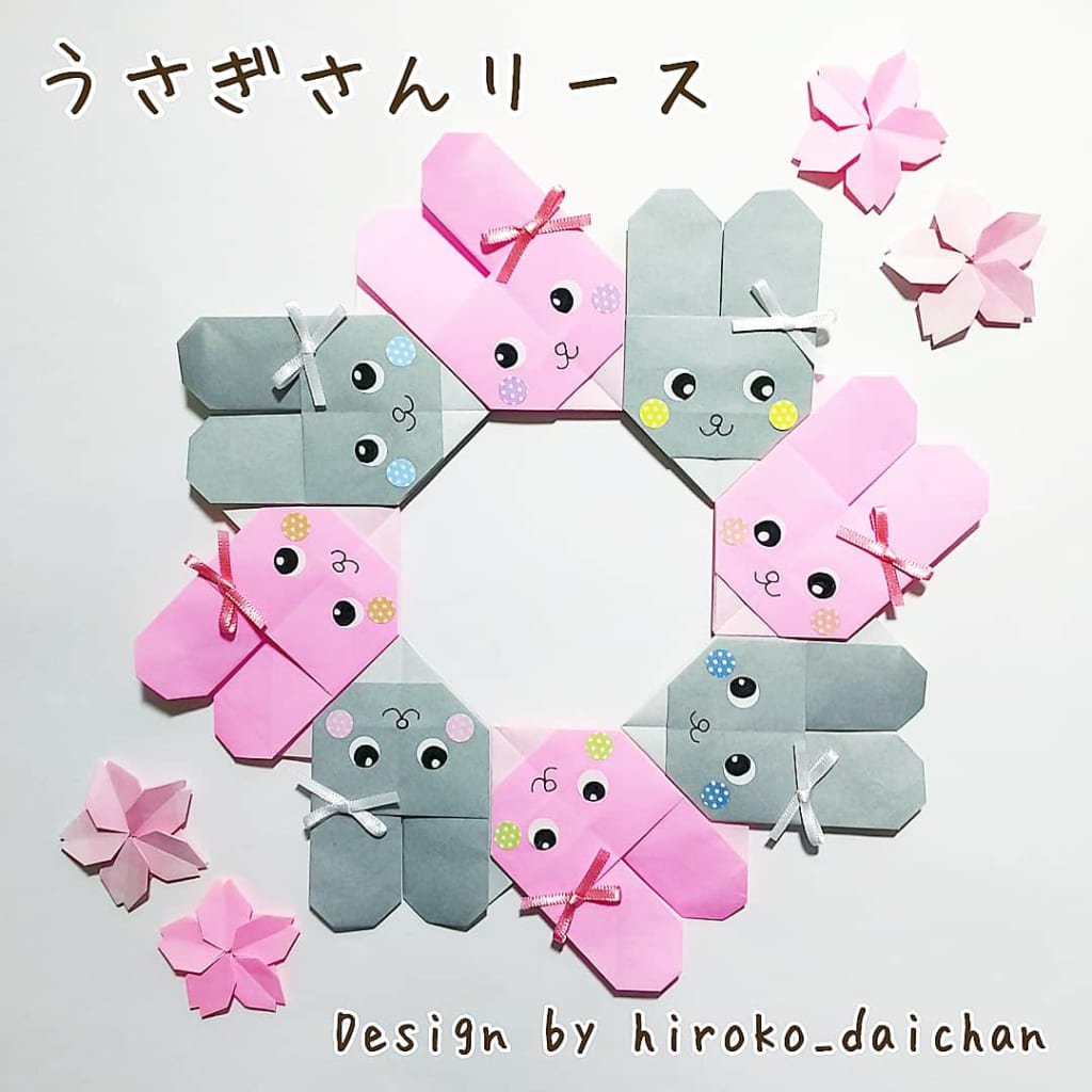 うさぎさんリース｜ダイちゃん hiroko_daichan｜オリカタ