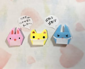 みんなで風邪予防。お鼻が出てる子はしまいましょう。体もあるとかわいいなぁ。カミキィ さん、体もお願いします。