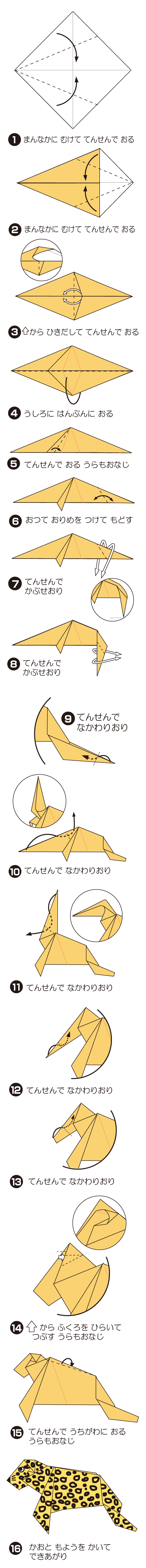 ひょうの折り方 手順1