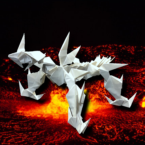 「真珠龍パーライト」 28枚 origami by りょうすけ@組み立て折神工房Assembly Origami Workshop
