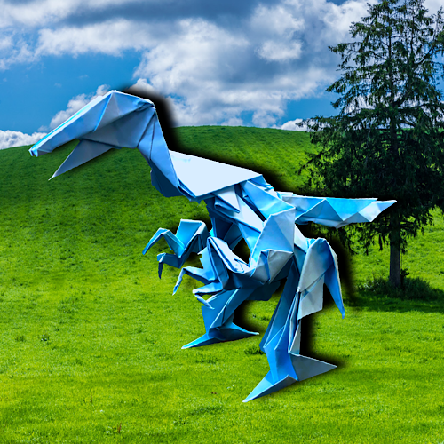 「クリンゲ・ラプトル」 15枚 origami by りょうすけ@組み立て折神工房Assembly Origami Workshop