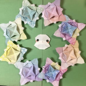 Dあじさいリースと一緒に。
これは、かんたーん。andかわいいてるてる君。