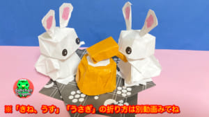 うさぎの餅つき