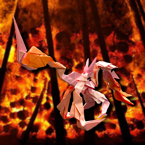 「炎雷のイルガクス」 21枚 origami by りょうすけ@組み立て折神工房Assembly Origami Workshop