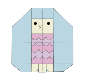 アマビエ（折り図）