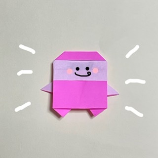 おりがみボーイの折り方 裏返して完成です！