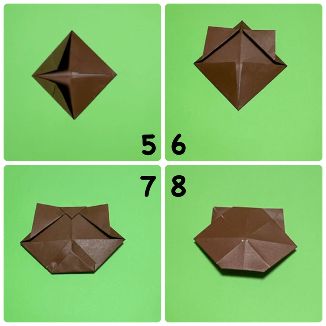 How to fold たぬき, step 2