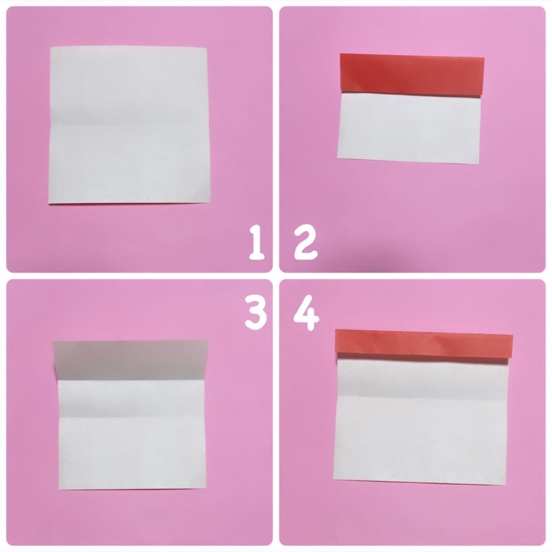 How to fold いちご, step 1