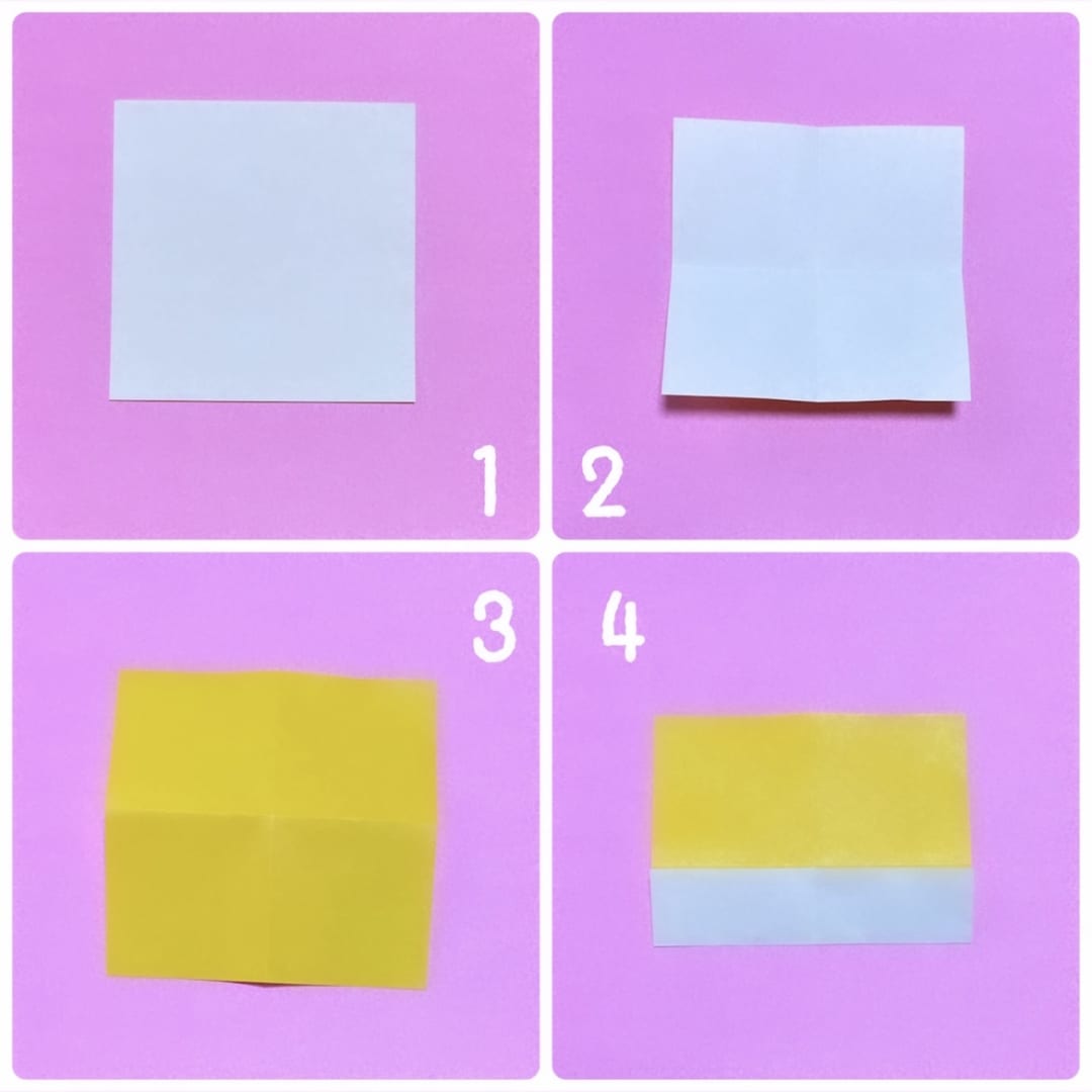 かたつむりの折り方 手順1