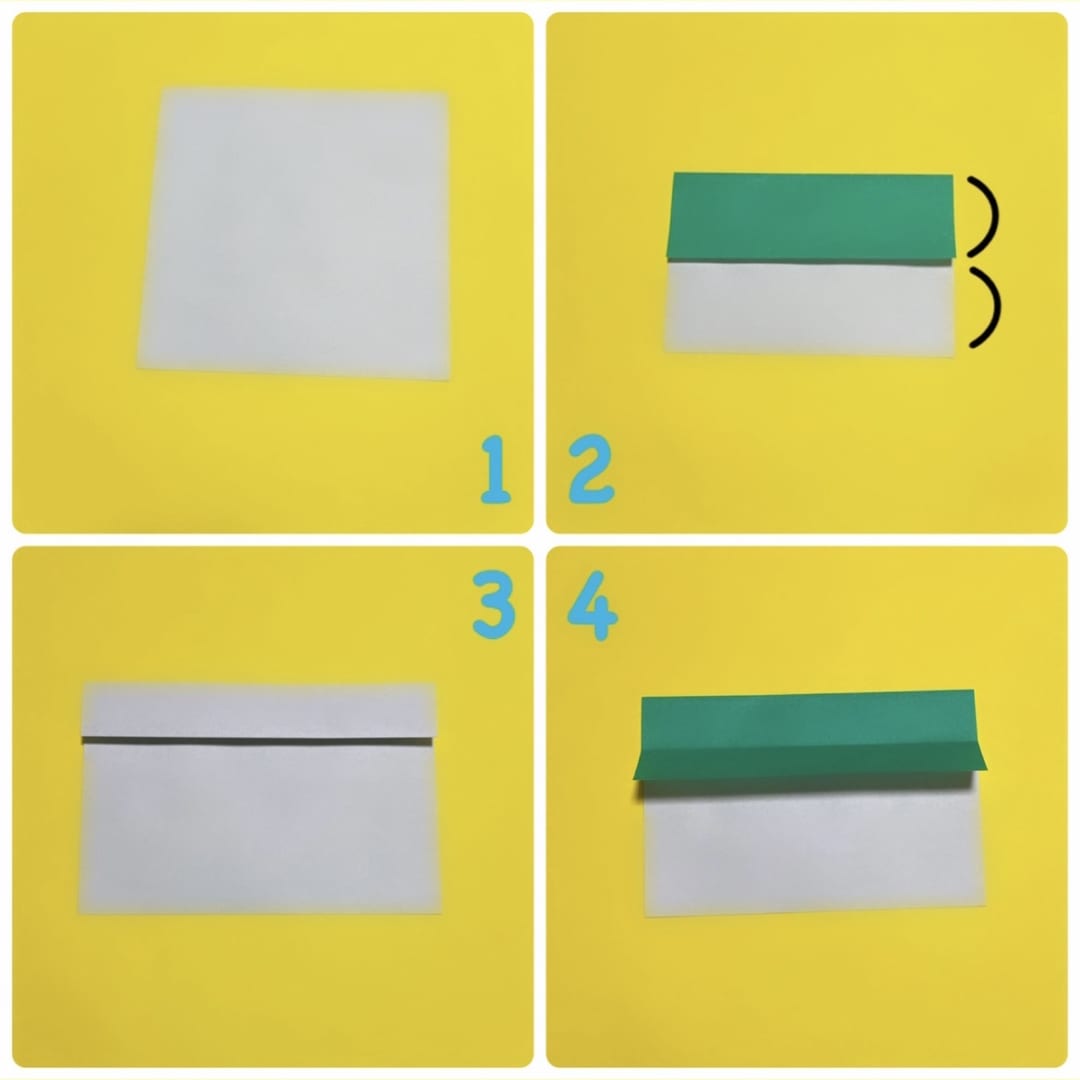 はすの葉っぱの折り方 手順1